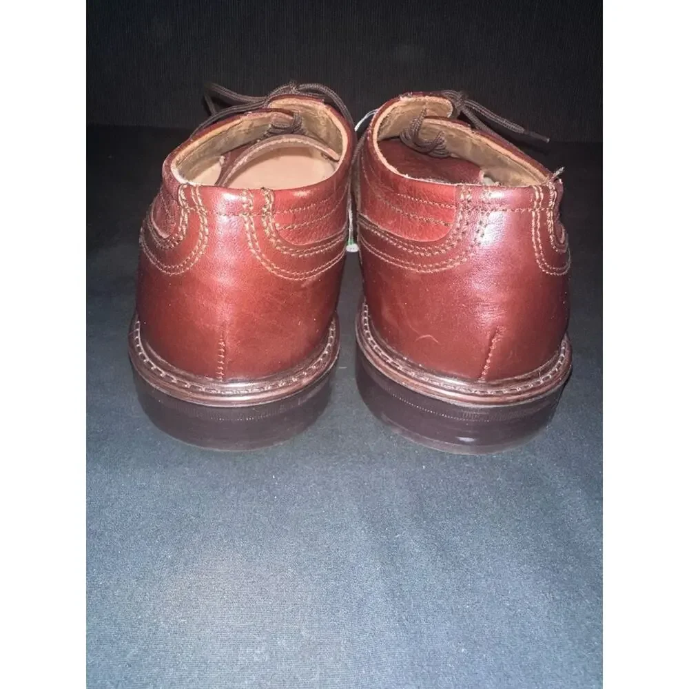No.40 Mario Rossi Men's Brown Leather Wingtip Brogue Dress Shoes